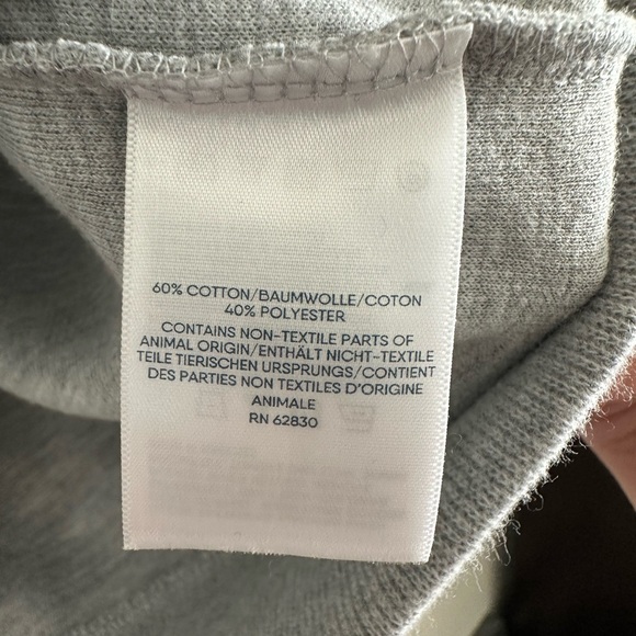 Lands' End Men's Bedford Ribbed Quarter Zip Sweater, Grey Heathered, Medium - Picture 4 of 7